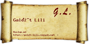 Galát Lili névjegykártya
